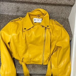 AKIRA Mustard Leather Jacket